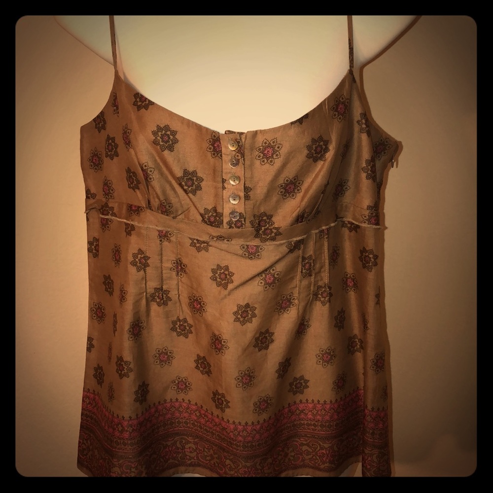 Laundry brown and pink camisole top.